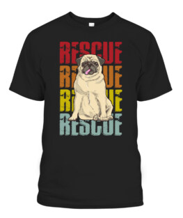 Pug Dog Paw Dog Lover Rescue Puppy T-Shirt