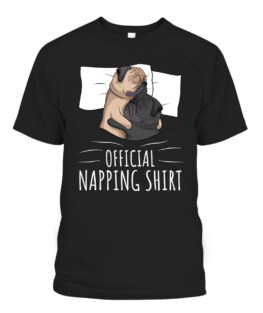 Sleeping Pug Lover Dog Official Napping T-Shirt