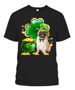 St Patricks Day Pug Irish Dogs Lover Saint Paddys Day Green T-Shirt