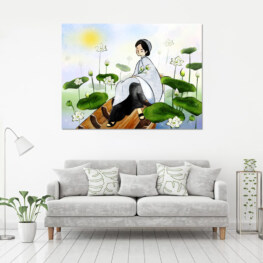 "LOTUS LADY" CANVAS 1 PIECE | "TALES FROM VIETNAM COLLECTION | SURPRISE YOUR LIL' PRINCESS WITH A MEANINGFUL GIFT - CANVAS 1 PIECE