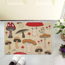 Aesthetic retro mushroom doormat