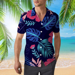 Floral Hawaiian Shirt, Flower Hawaiian Shirt, Beach Hawaiian Shirt