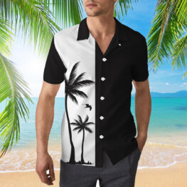 Palm Tree Shirt, Black And White Tree Shirt