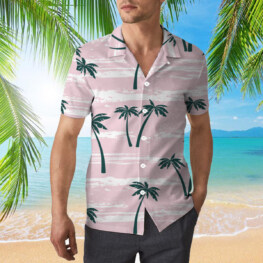 Palm Tree Shirt, Pink Palm Tree Shirt