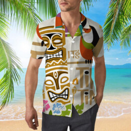 Tiki And Bird Hawaiian Shirt