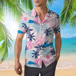 Pink Palm Tree Hawaiian Shirt