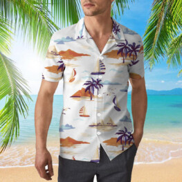 Beach And Boat Hawaiian Shirt