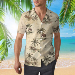 Palm Shirt, Palm Hawaiian Shirt, Vintage Palm Shirt