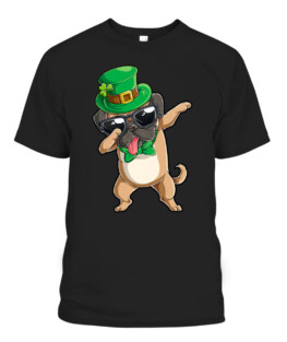 Dabbing Pug St Patricks Day Boys Kids Leprechaun Dog Lover T-Shirt