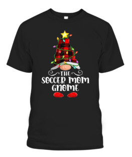 The Soccer Mom Gnome Matching Family Group Christmas Pajama T-Shirt