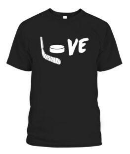 Love Hockey - Ice Hockey Shirt  Gift For Hockey Fans Graphic Tee Shirt Adult Size S-5XL