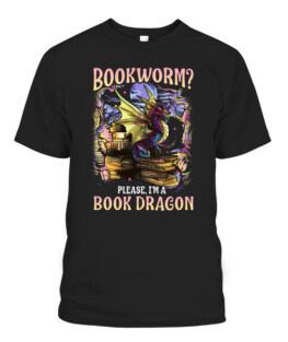 Bookworm Please Im A Book Dragon Reading Literacy Books, Adult Size S-5XL