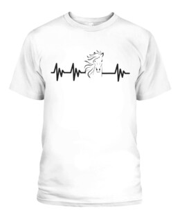 Heart Beat and Horses Graphic Equine