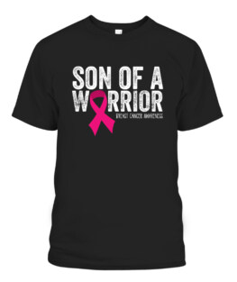Son of a Warrior Mother Breast Cancer Awareness Gift Pink T-Shirts, Hoodie, Sweatshirt, Adult Size S-5XL