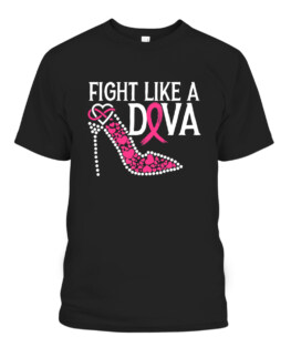 Fight Like A Diva Breast Cancer Awareness Supporter T-Shirts, Hoodie, Sweatshirt, Adult Size S-5XL