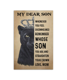 Gift to son from mom with love Wall Poster Vertical 7x11" 16x24" 24x36"