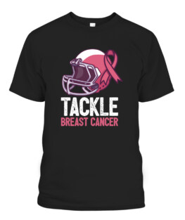 Tackle Breast Cancer Football T-Shirts, Hoodie, Sweatshirt, Adult Size S-5XL