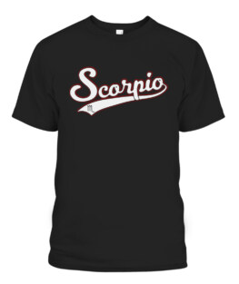 Scorpio October November Birthday Astrology Baseball Script T-Shirts, Hoodie, Sweatshirt, Adult Size S-5XL