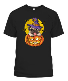 Pug Witch Pumpkin Halloween Gifts Women Pugkin Dog Lover T-Shirts, Hoodie, Sweatshirt, Adult Size S-5XL