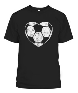 Soccer Ball Cute Heart Mom Fan Parent Coach Player Graphic Graphic Tee Shirt, Adult Size S-5XL