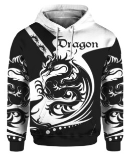 Black And White Dragon 3D All Over Print  | For Men & Women | Adult |  HT6804