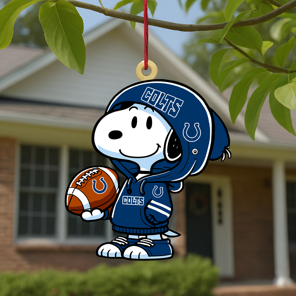 Snoopy Indianapolis Colts NFL Christmas Ornament
