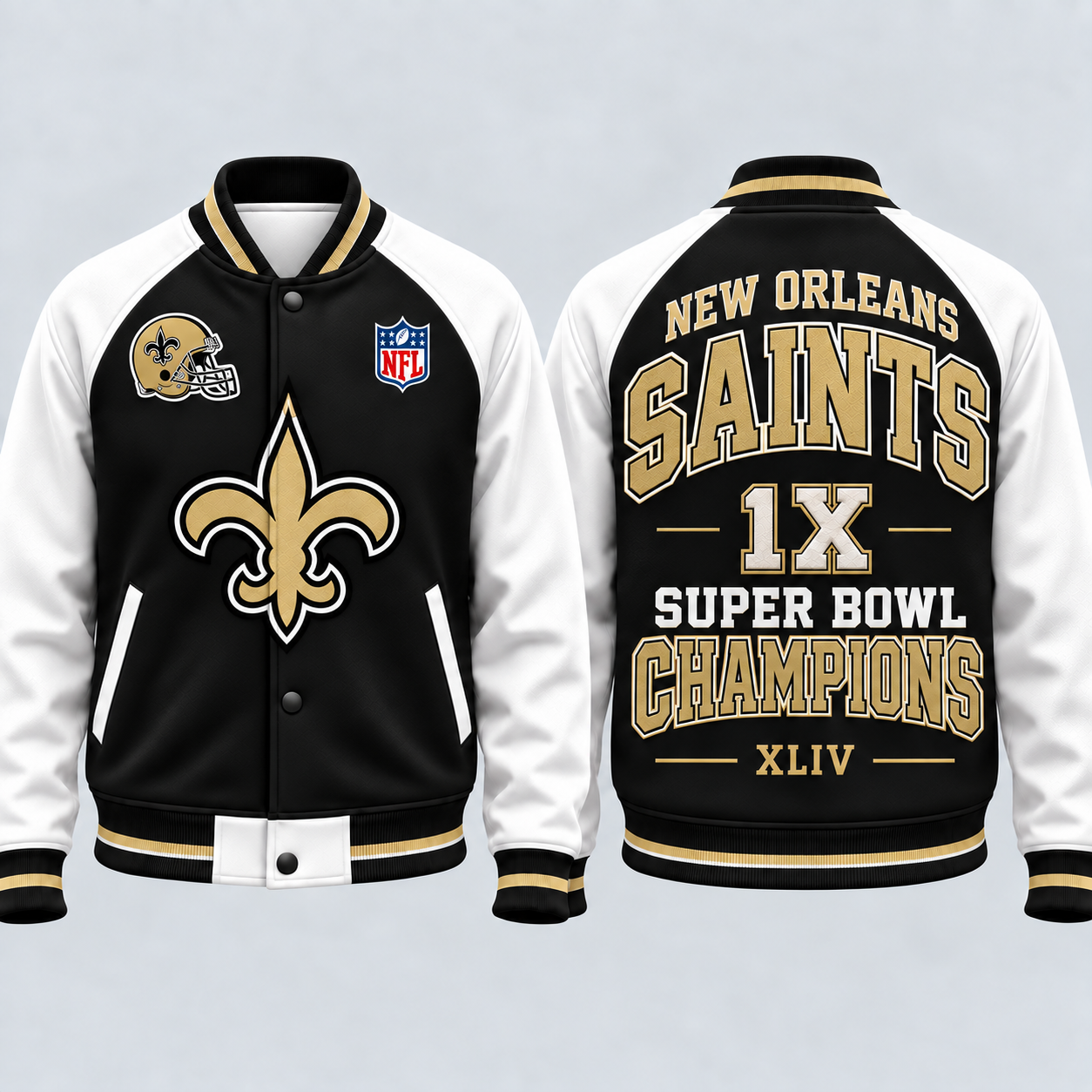 New Orleans Saints | Super Bowl Champions Unisex Varsity Baseball Jacket