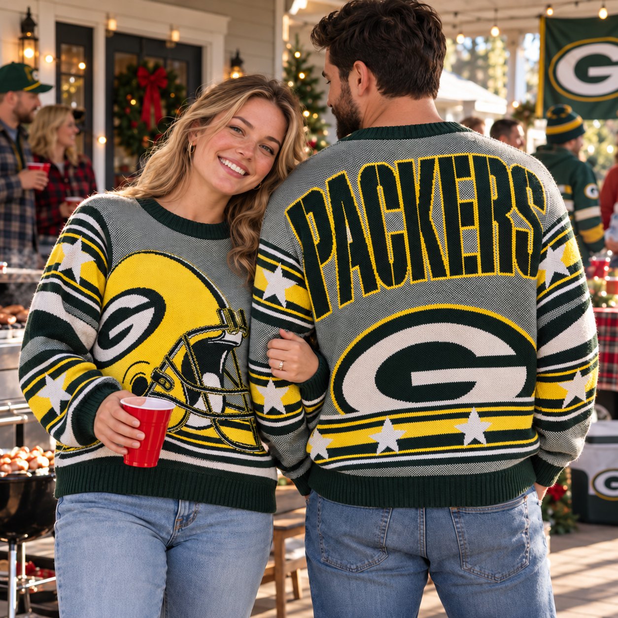 Green Bay Packers | Football Game Day Vintage Unisex Knitted Ugly Sweater
