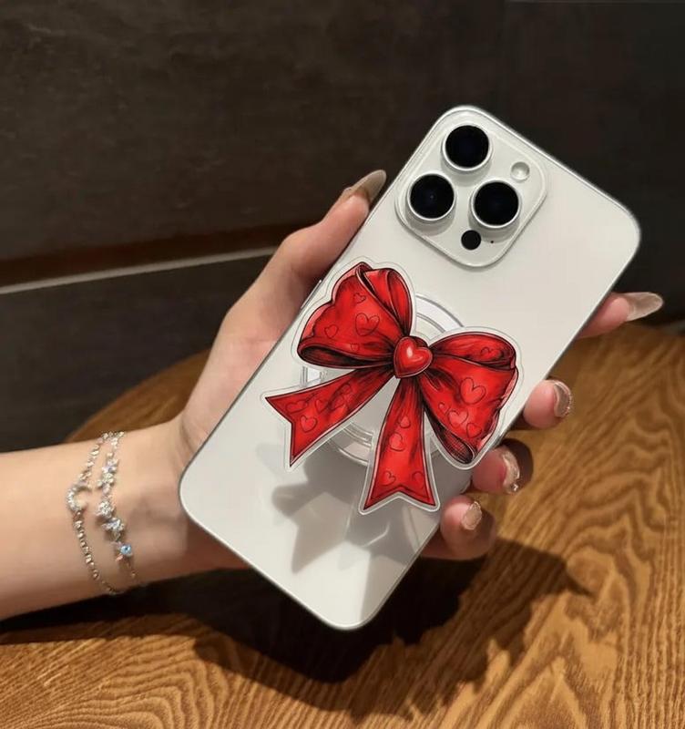 Red Heart Bow Girly Kindle for E Readers Bookish MagSafe Phone Grip