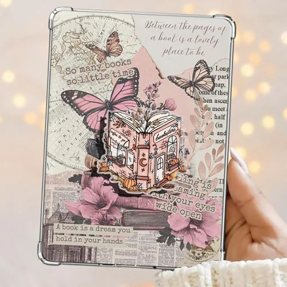 Cozy Bookstore Tales Open Book Once Upon a Bookstore Phone Grip