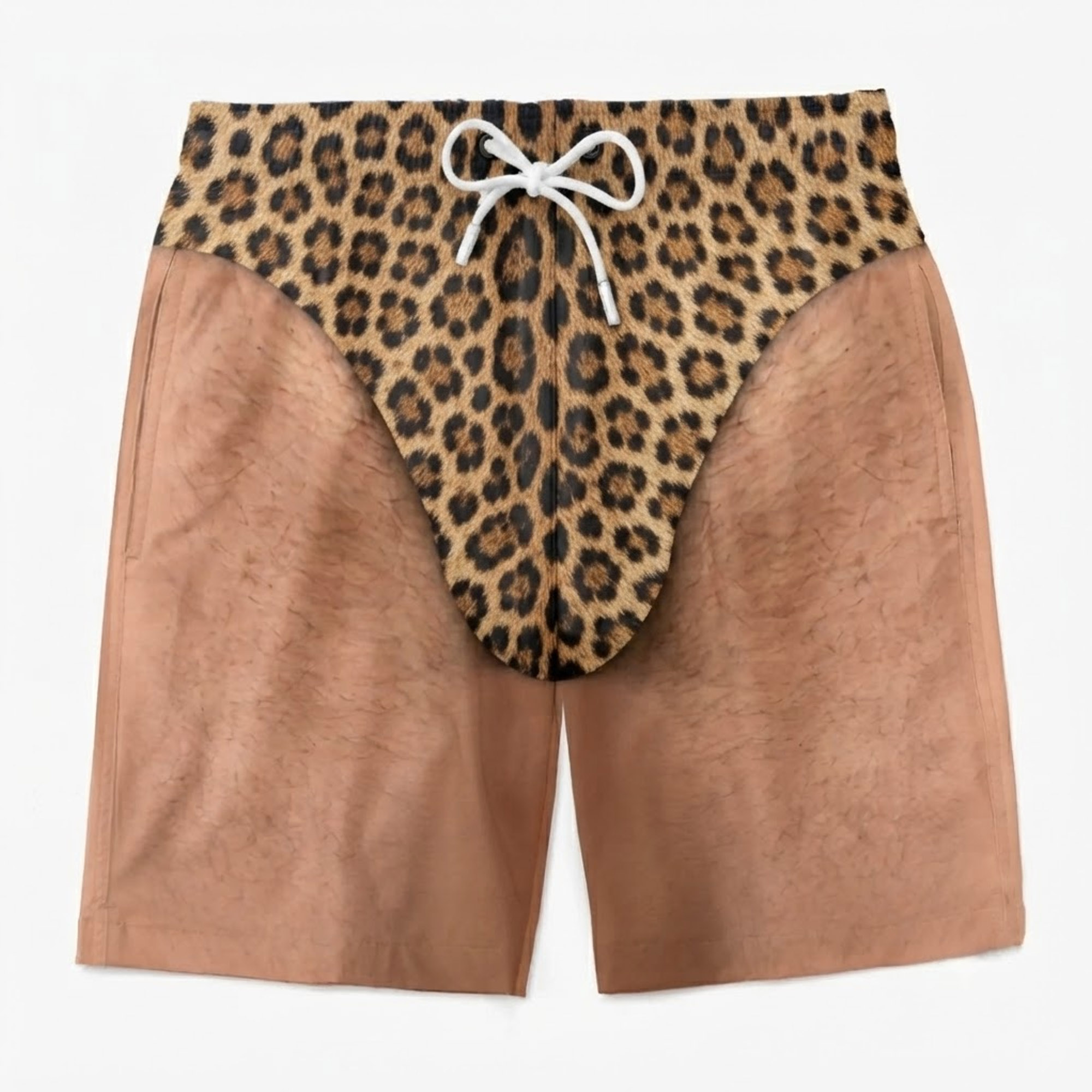 Men's Leopard Print Swim Trunks, Bold Print Beach Shorts with Pockets, Quick Dry Summer Swimwear