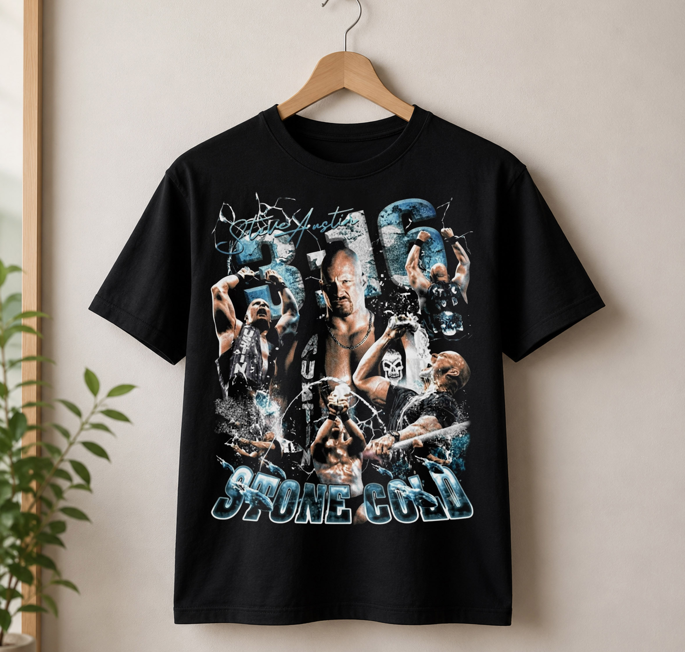 Stone Cold Wrestling Legend Graphic T-shirt