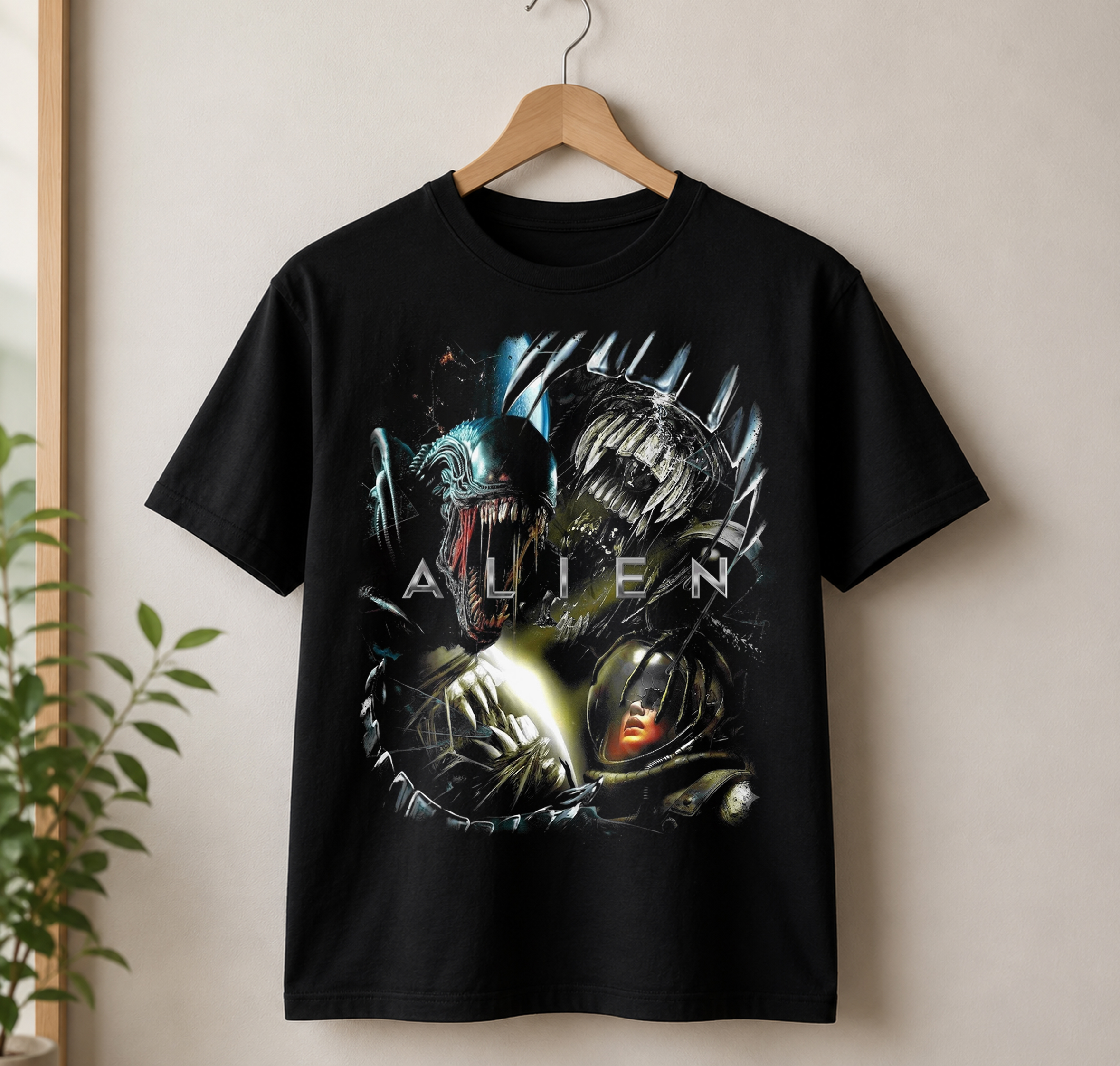 Alien Retro Movie Graphic T-shirt