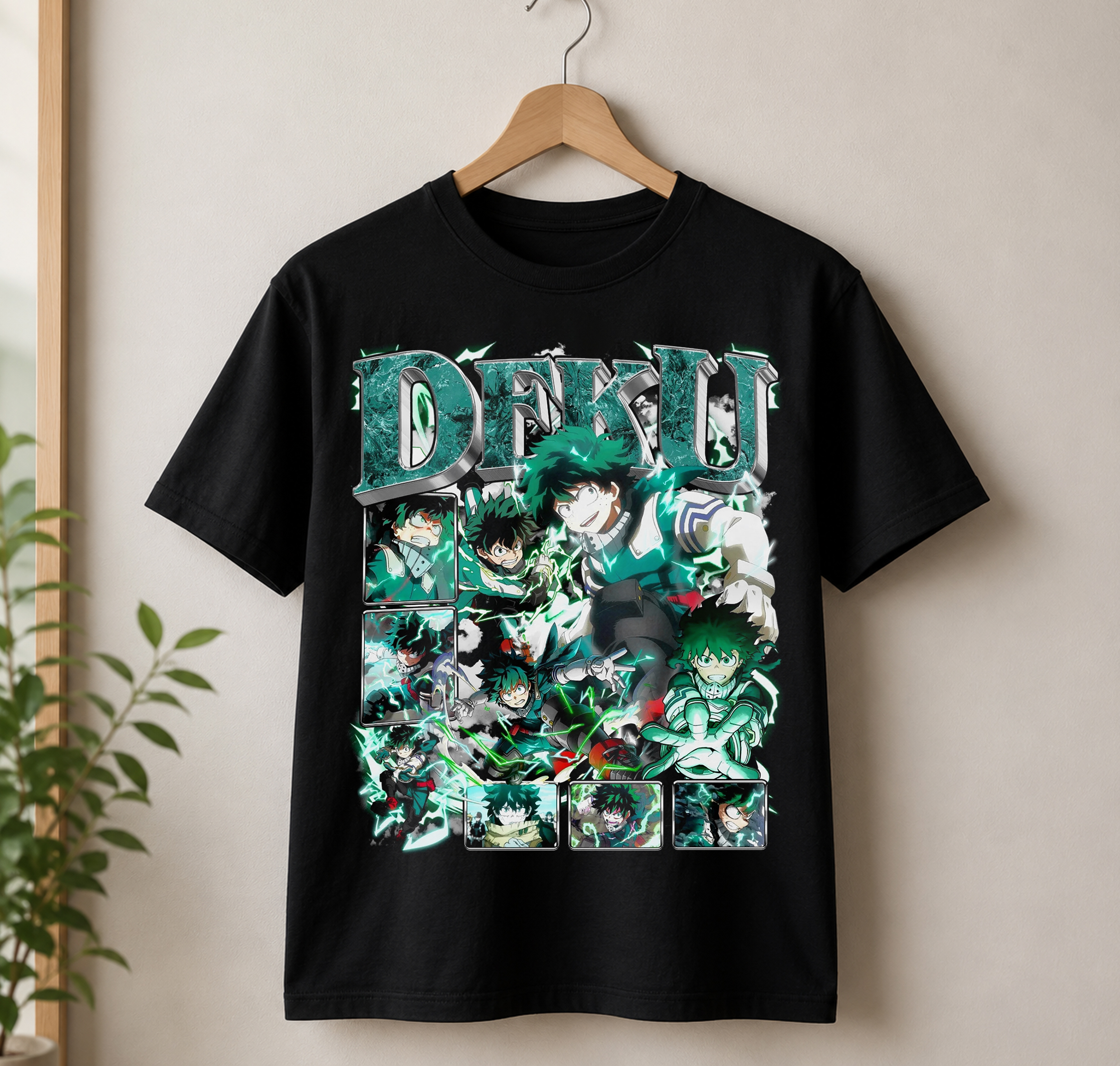 Deku Anime Streetwear Graphic T-shirt
