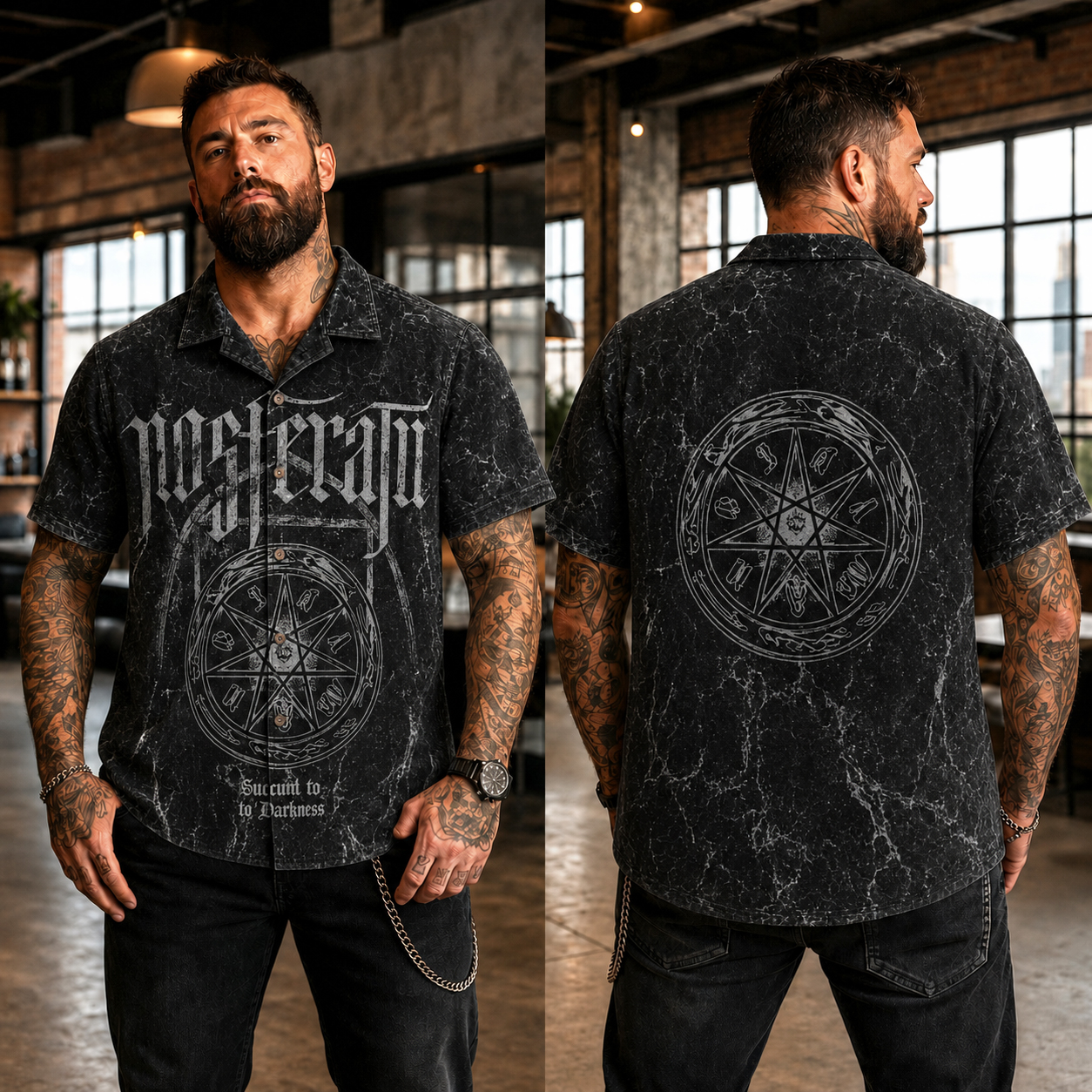 Succumb To the Darkness Hawaiian Shirt, Retro Movie Poster Button Up, Cult Cinema Fan Gift
