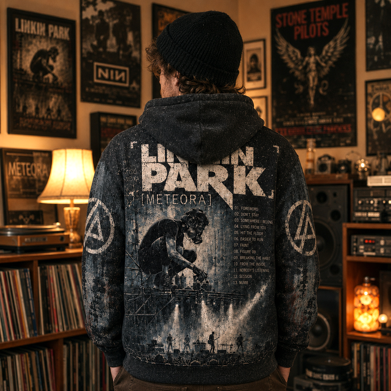 Linkin Park Meteora Retro Graphic Hoodie, Numb Nu Metal Merch, Breaking the Habit Fan Gift