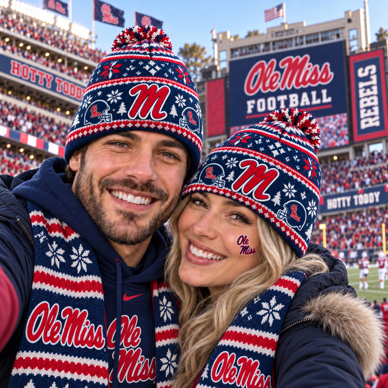 Ole Miss Rebels Knit Beanie Hat, The Grove Saturday Tradition, Vaught-Hemingway Oxford Football Style