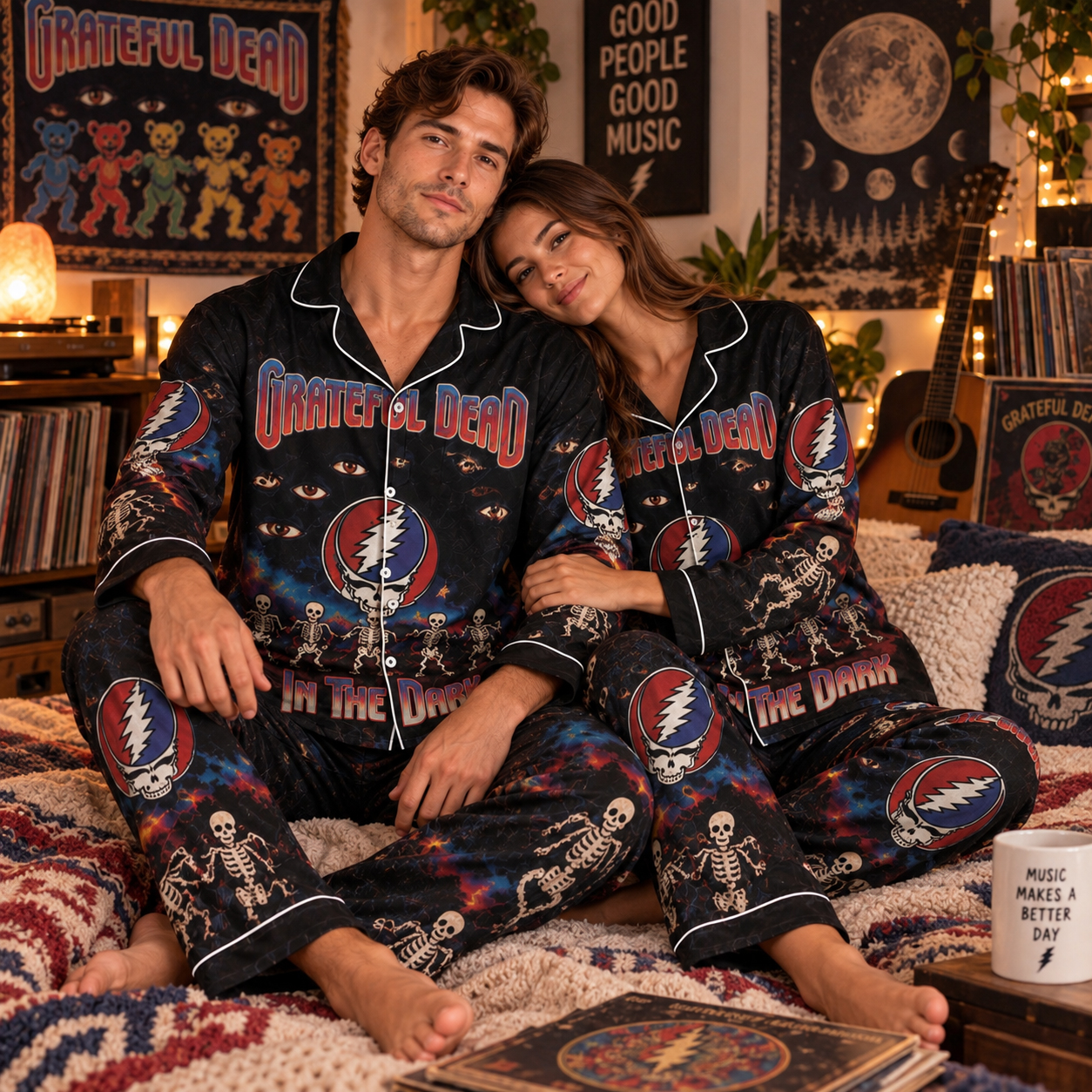 Grateful Dead In the Dark Pajama Set, Touch of Grey Hell in a Bucket, Jerry Garcia 1987 Era