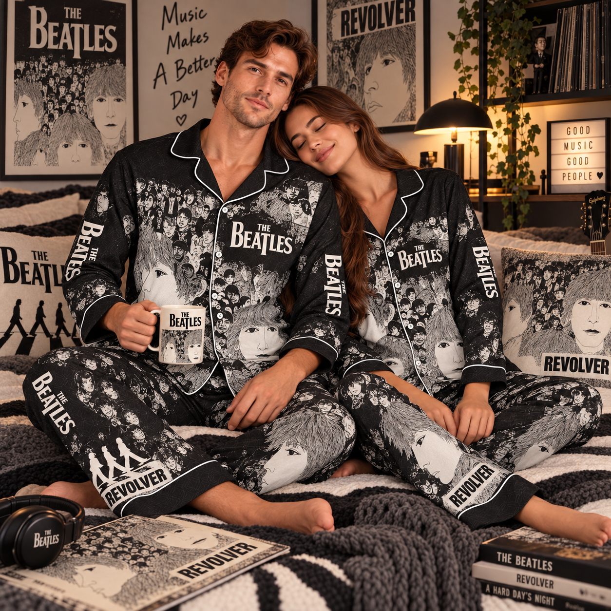 The Beatles Revolver Pajama Set, Eleanor Rigby Taxman, George Harrison 1966 Era