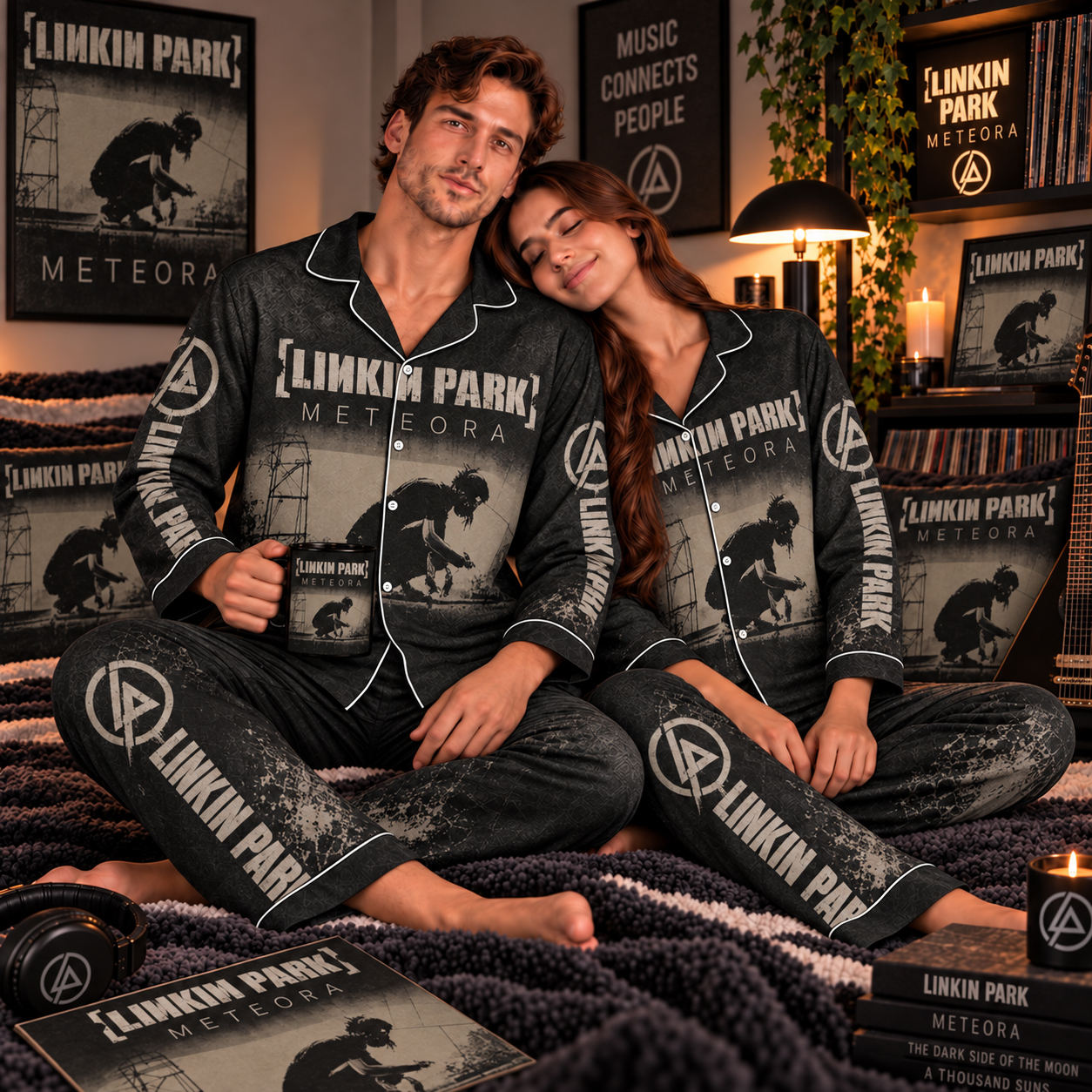 Linkin Park Meteora Pajama Set, Numb Faint, Chester Bennington 2003 Nu Metal Era
