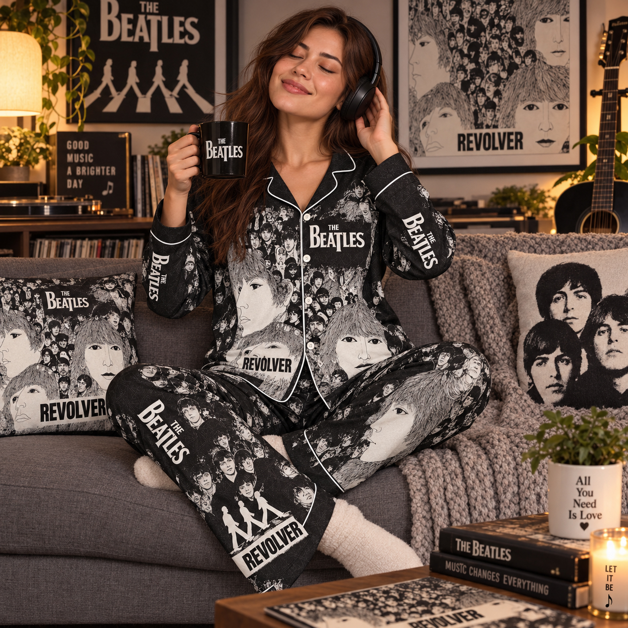 The Beatles Revolver Pajama Set, Eleanor Rigby Taxman, George Harrison 1966 Era
