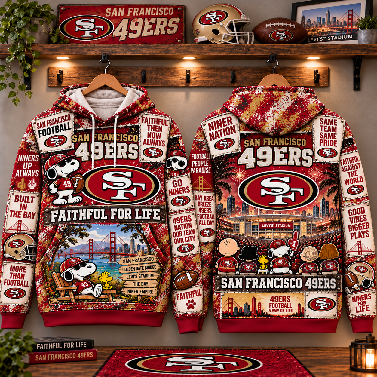 Cute Cartoon Beagle San Francisco 49ers 3D Hoodie, SF Red Gold Bay Area Legacy, Levis Field Faithful Culture