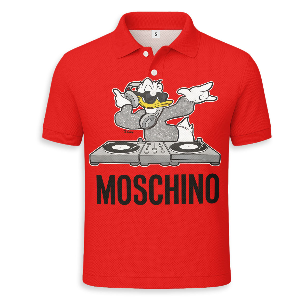 Moschino, Donald Duck - Unisex Polo Shirt - Regular Fit