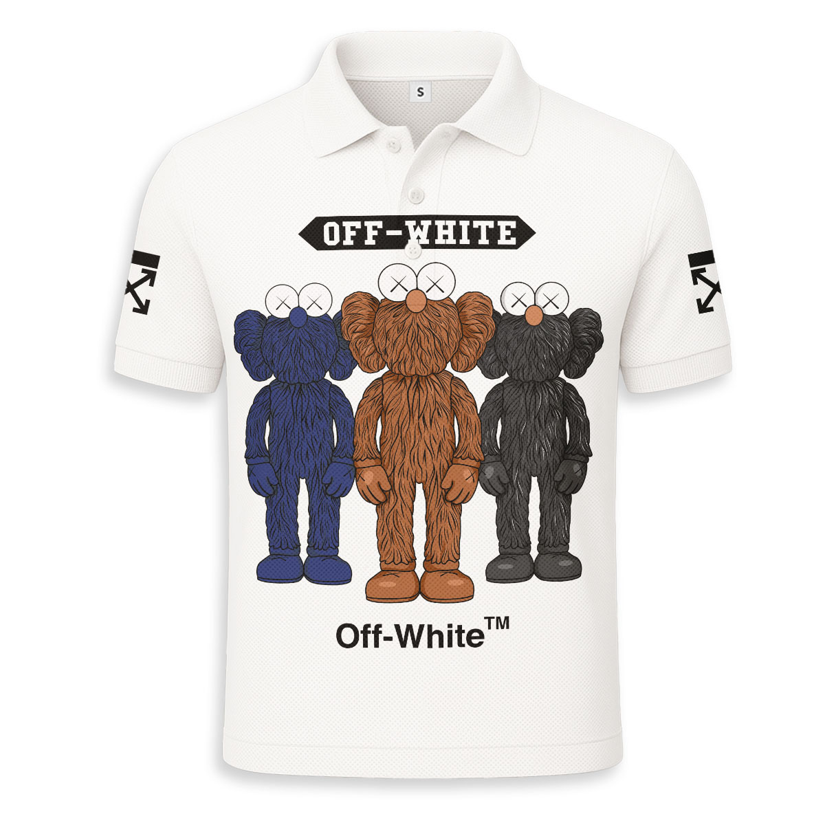 OFF WHITE, Kaws - Unisex Polo Shirt - Regular Fit