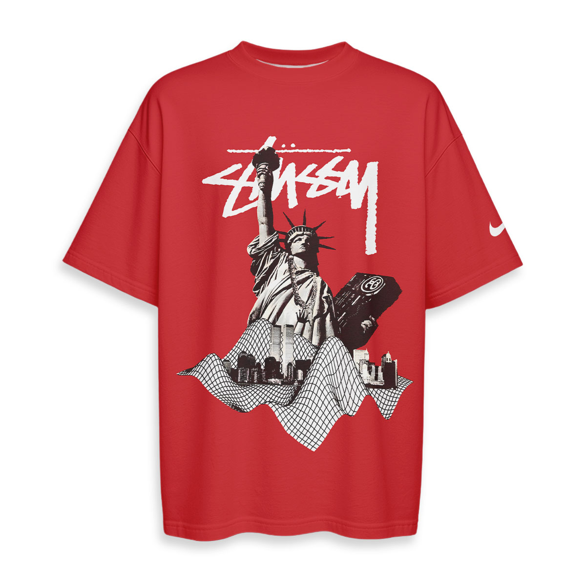Stussy - Boxy Drop-Shoulder Tee - Streetwear Fashion