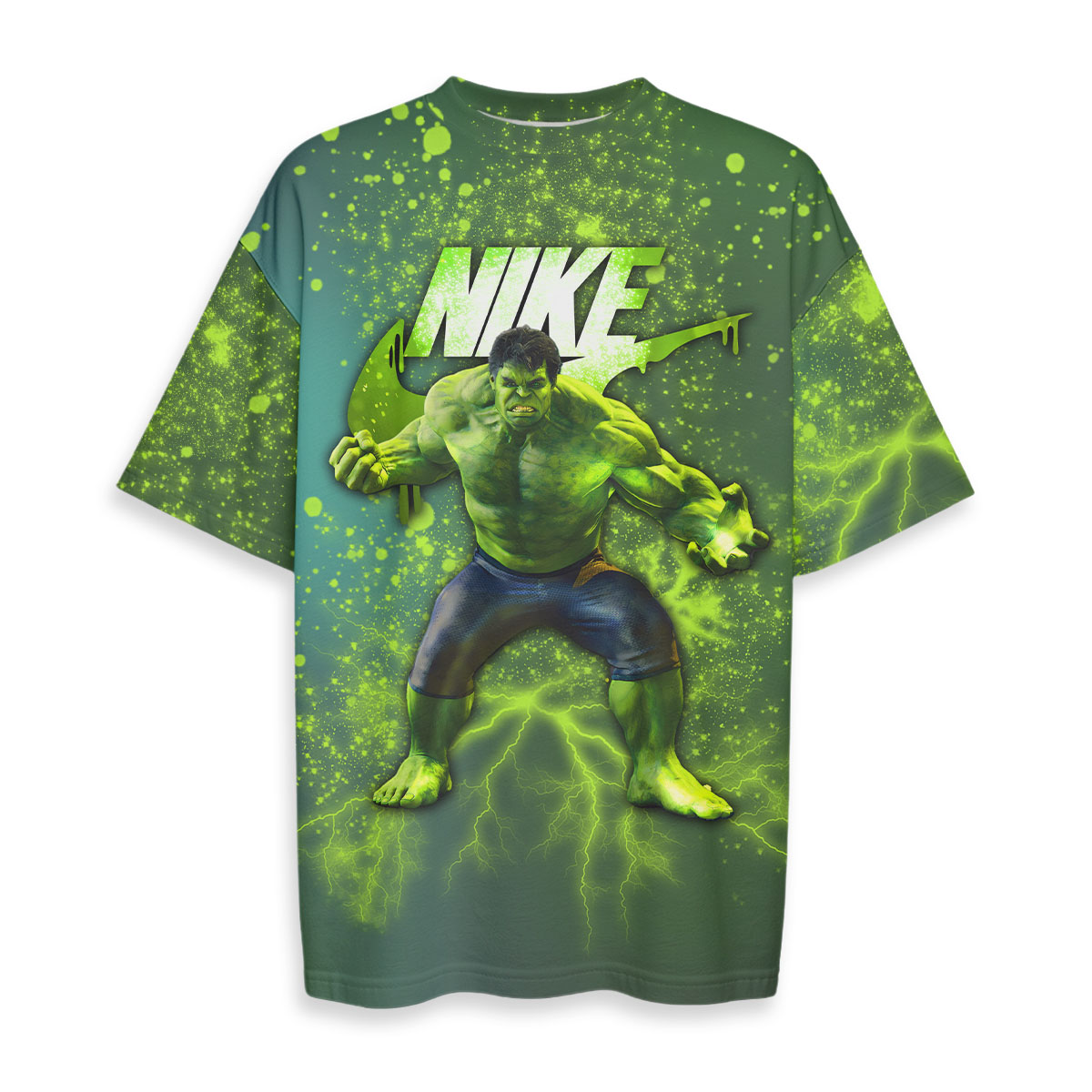 NIKE, Marvel Hulk - Boxy Drop-Shoulder Tee - Streetwear Fashion