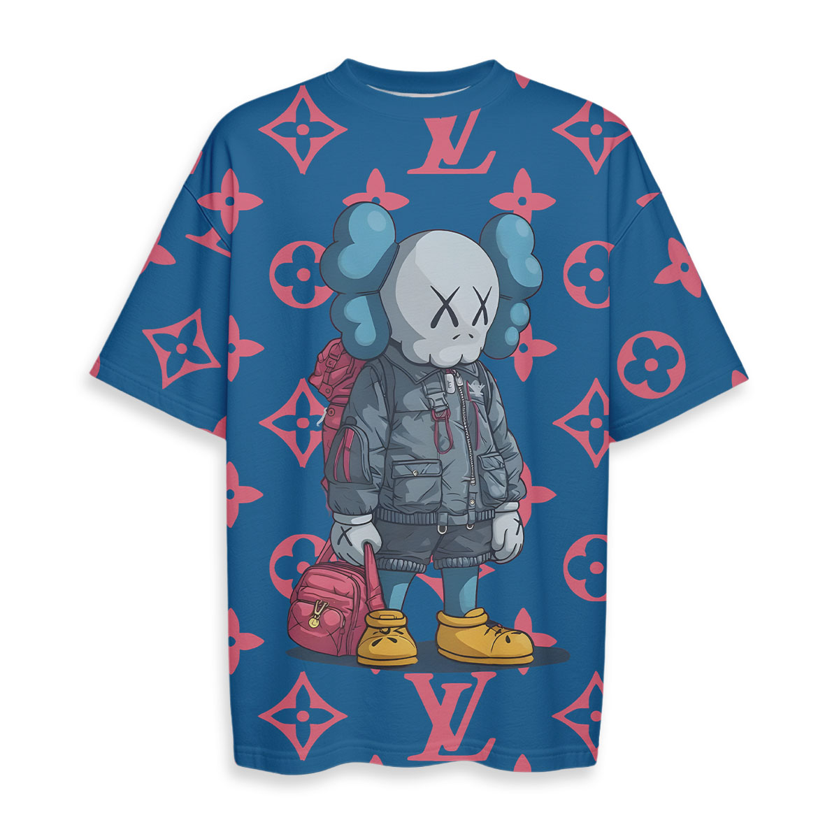 LOUIS VUITTON, Kaws - Boxy Drop-Shoulder Tee - Streetwear Style
