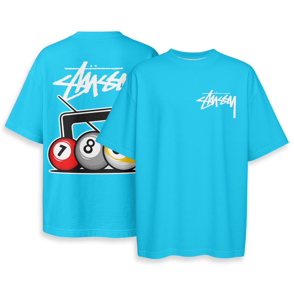 Stussy - Boxy Drop-Shoulder Tee - Streetwear Fashion