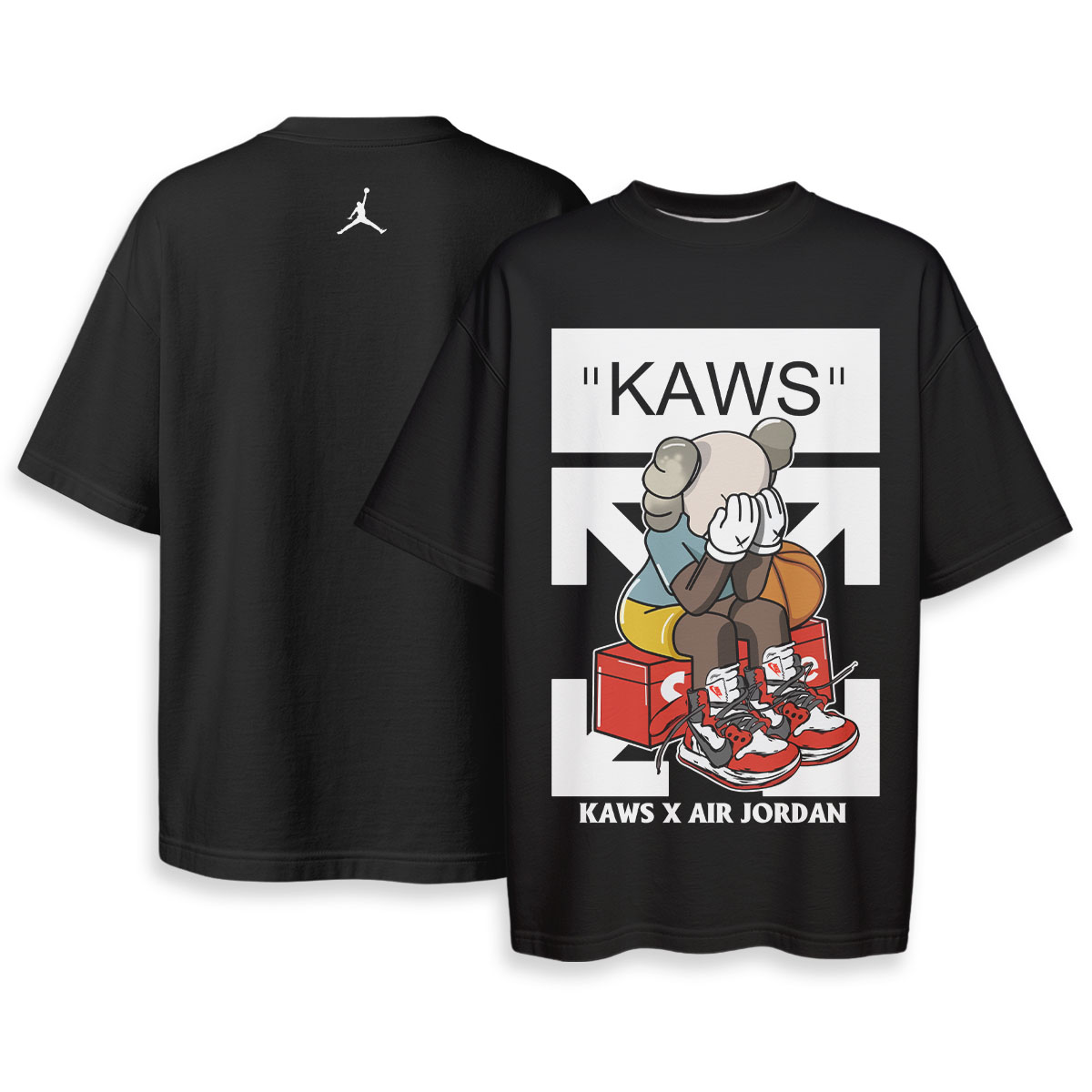 OFF WHITE, Supreme, Kaws, JORDAN - Boxy Drop-Shoulder Tee - Streetwear Fashion