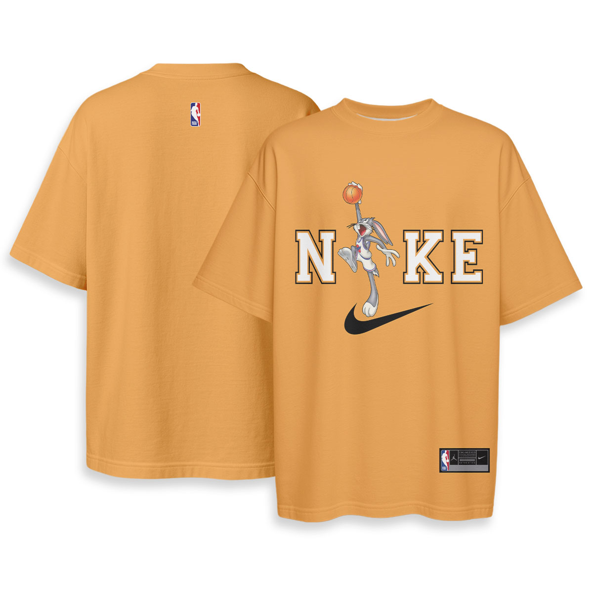 NIKE, Bugs Bunny Basketball - Boxy Drop-Shoulder Tee - Streetwear Fashion